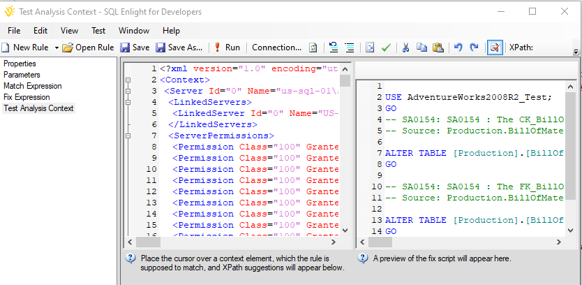 Analysis Rule Designer | SQL Enlight Help