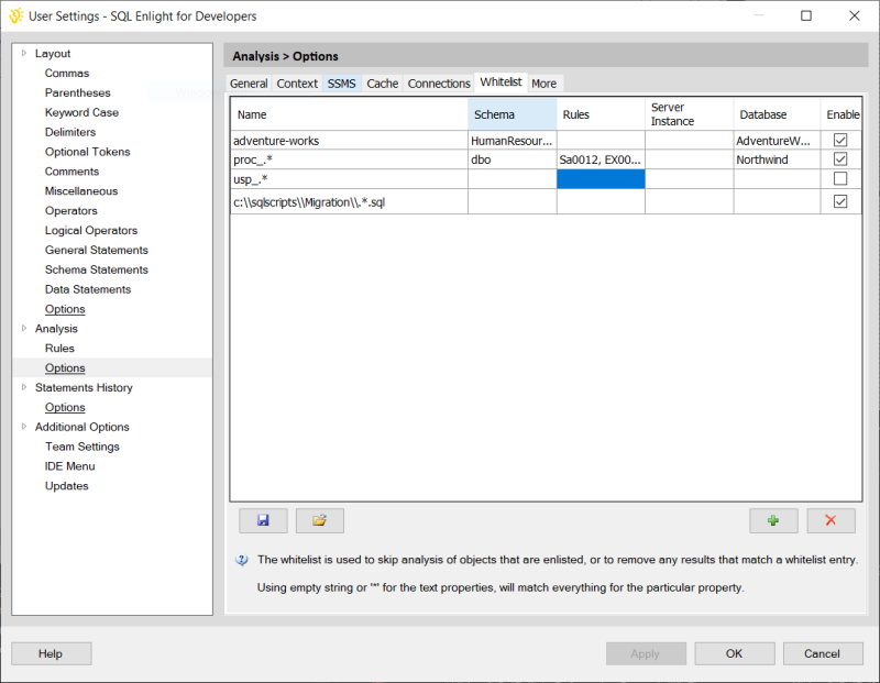 settings-analysis-whitelist